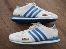 Mens Adidas Neo Label White / Blue / Grey Trainers In Size 10 UK