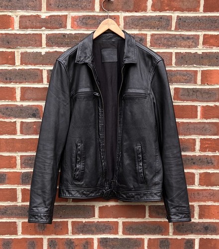 Allsaints lark leather - leather, bomber