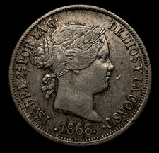 1868 Philippines 10 Centavos