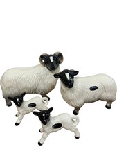 Coopercraft Ceramic Sheep and Lamb Figurine Set Collectible Decor