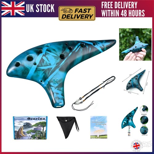 Blue ocarina holes alto - blue, c