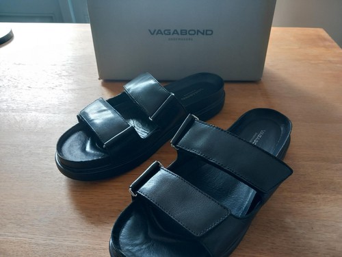 Vagabond chunky black leather