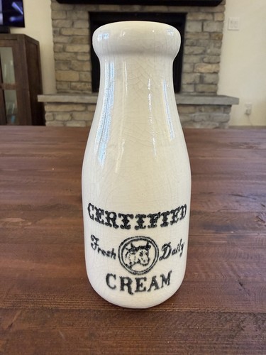 Vintage milk bottle vase - milk,