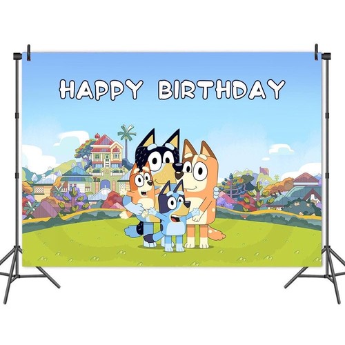 Bluey backdrop birthday - bluey,