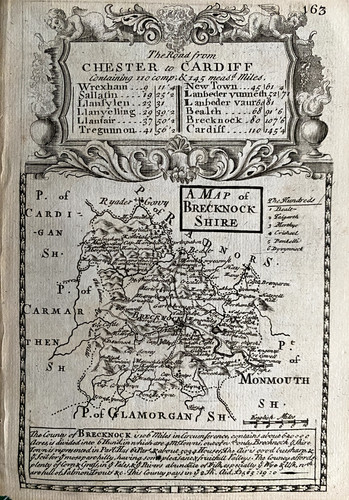 1720 antique map - 1720,