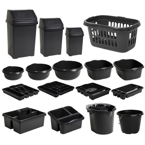 Dark grey kitchen set bin - set,