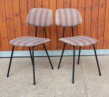 Chair Chrome Dining Chair 70s Vintage Space Age Chairs Upholstered Retro