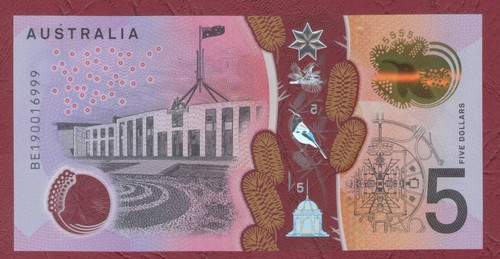 Australian banknote five - banknote,