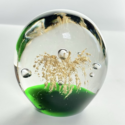 Green gold art glass - gold,