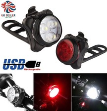 Bike Light Set, Super Bright USB Rechargeable Bicycle Lights,Waterproof Mountain