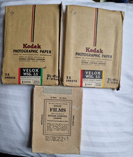 3 Vtg WW2 Era Kodak Photographic Paper ; WSG 2.S & 3.S & Super XX see descriptn
