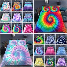Tie Dye Mandala 3D Duvet Cover Pillowcase Single Double King Bedding Set Gift