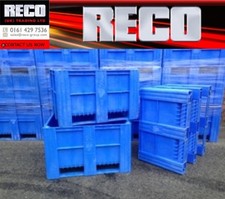 USED RIGID PLASTIC PALLET BOX " DOLAV"  1000X1200X760m BULK