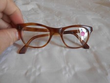 Vintage Spectacles 1950s french Frames only eyeglasses mottled brown