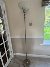 Pagazzi Gretta Twist Uplighter Floor Lamp Satin Nickel Finish, cost £139 new.