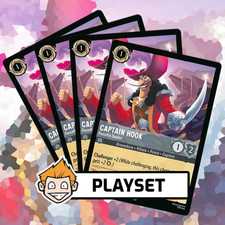 4x Captain Hook - Forceful Duelist (#186) Playset - Lorcana, Reign of Jafar