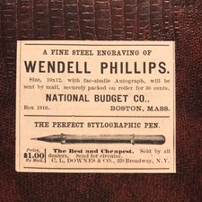 1880s-90s Victorian Print Ad C.L. Downes & Co. Stylographic Pen / 2V1-27A