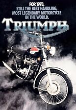 Triumph 1978 Motorcycle Bike Motorbike  Art Poster Print
