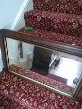 MIRROR,  ANTIQUE EDWARDIAN