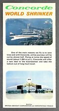 BAC AEROSPATIALE CONCORDE WORLD SHRINKER MANUFACTURERS SALES BROCHURE SEAT MAPS 