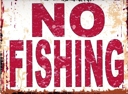 Fishing metal wall sign - metal,
