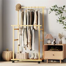 Heavy Duty Wooden Clothes Rail