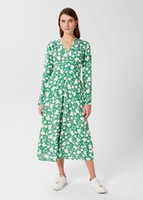 Hobbs Allison Floral Fit & Flare Tea Dress Long Sleeve Autumn/Winter Current 