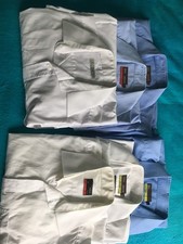 Bundle of 6 mens' shirts. Size 16, white, blue. Marks and Spencer  and other