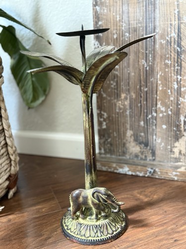 Vintage metal elephant - vintage, candle