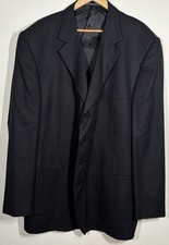 1993 Versace Classic V2 Silk Wool Jacket Mens 54R Made in Switzerland Black VEZE