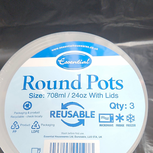 Essential round pots - pots, food