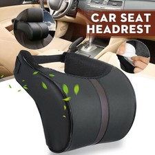 2X Car Headrest Pillow Seat Pad Memory Foam Head Neck Rest Support Leather NEW