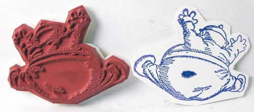 Rubber stamp roly - rubber,