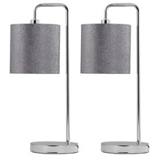 Set of 2 Chrome Arched 45cm