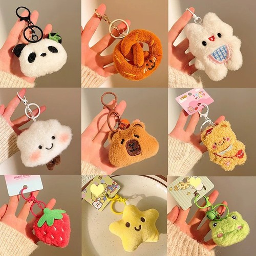 Cute plush keyring capybara - plush,