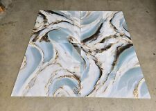 20sqm TURQUOISE GOLD & BLACK OCEAN WAVES MARBLE EFFECT 60x60cm Porcelain Tiles