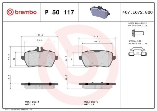 Rear axle brembo 117 - rear, 50