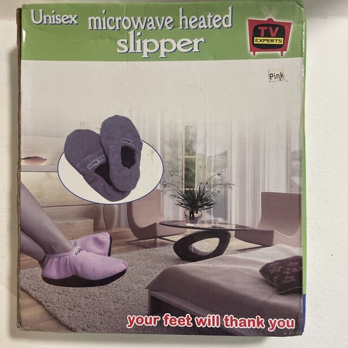 Pink microwaveable slippers - microwaveable,