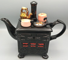 Rare Vintage 1987 Sunshine Ceramics Novelty Aga Stove Teapot Height 22.5cm