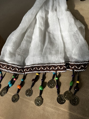 White scarf headscarf sarong