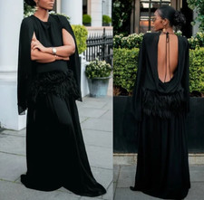 Zara Black Backless Long Dress