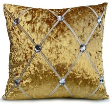 Large Crush Velvet Diamante Chesterfield Cushions or  Covers 3 Sizes 5 Colors