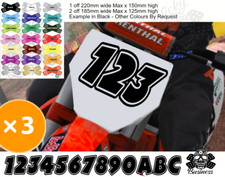 3 Custom Race Numbers Vinyl