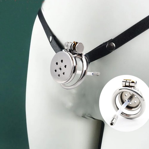Stainless steel flat chastity - flat,