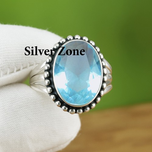 Swiss blue topaz gemstone - topaz, 925