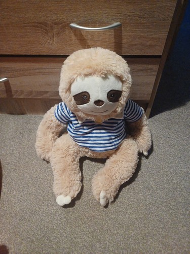 Large cuddly sloth teddy - cuddly,