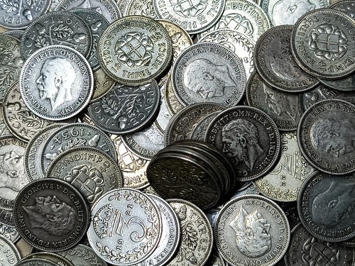Grams threepence sixpence - threepence,