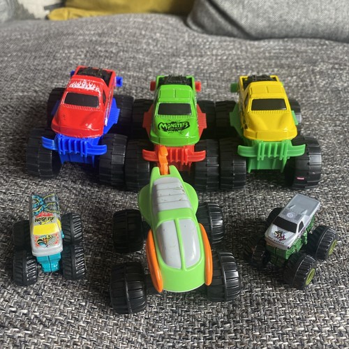 Monster trucks blue red - trucks, x6