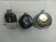 Set Of 3 Screwtop Hip Flasks