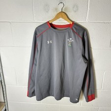 Wales Rugby Shirt Mens XL Grey Under Armour 2014/15 Training Kit Player Issue 14